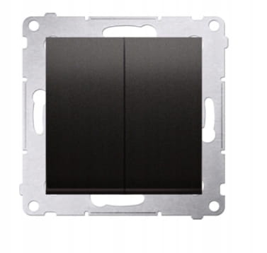 Kontakt SIMON 54 łącznik podwójny antracyt